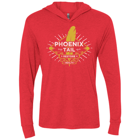 T-Shirts Vintage Red / X-Small Phoenix Tail Triblend Long Sleeve Hoodie Tee