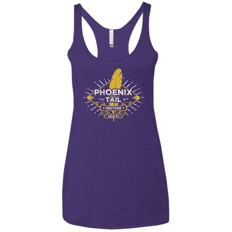 T-Shirts Purple / X-Small Phoenix Tail Women's Triblend Racerback Tank
