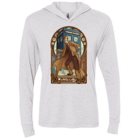 T-Shirts Heather White / X-Small Physicker Whom Triblend Long Sleeve Hoodie Tee