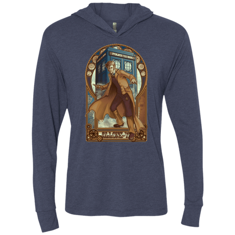 T-Shirts Vintage Navy / X-Small Physicker Whom Triblend Long Sleeve Hoodie Tee