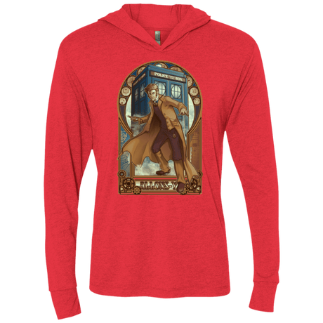 T-Shirts Vintage Red / X-Small Physicker Whom Triblend Long Sleeve Hoodie Tee