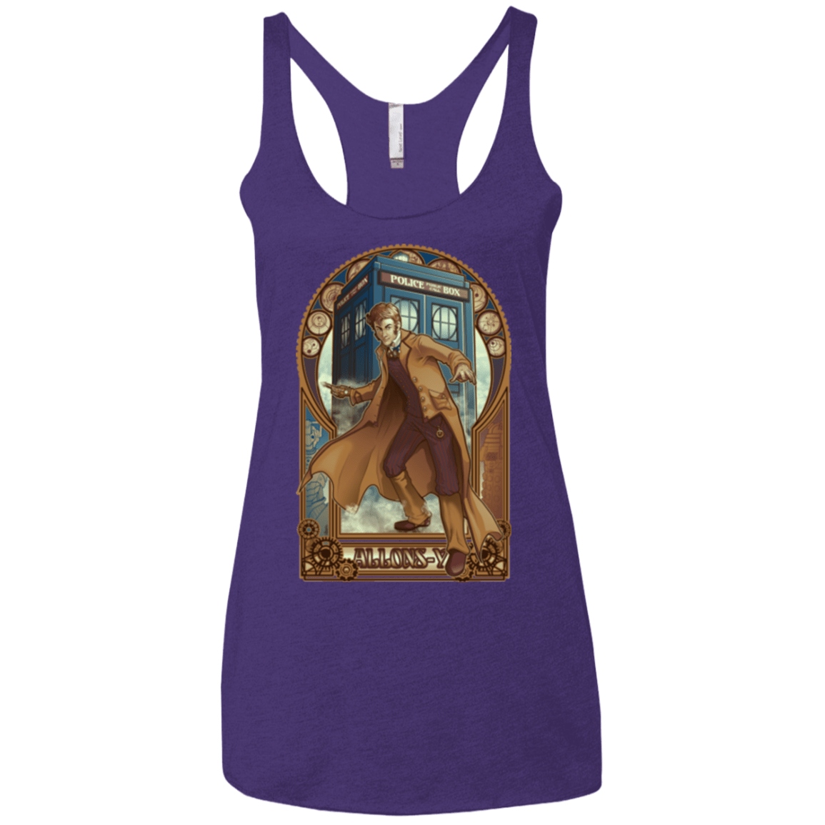 T-Shirts Purple / X-Small Physicker Whom Women's Triblend Racerback Tank