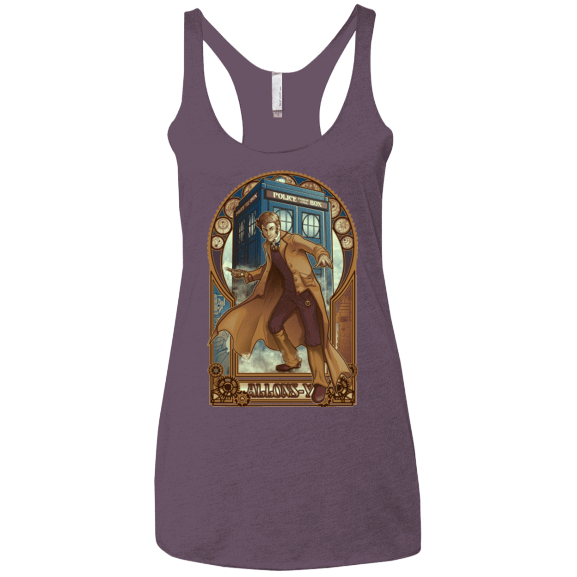 T-Shirts Vintage Purple / X-Small Physicker Whom Women's Triblend Racerback Tank