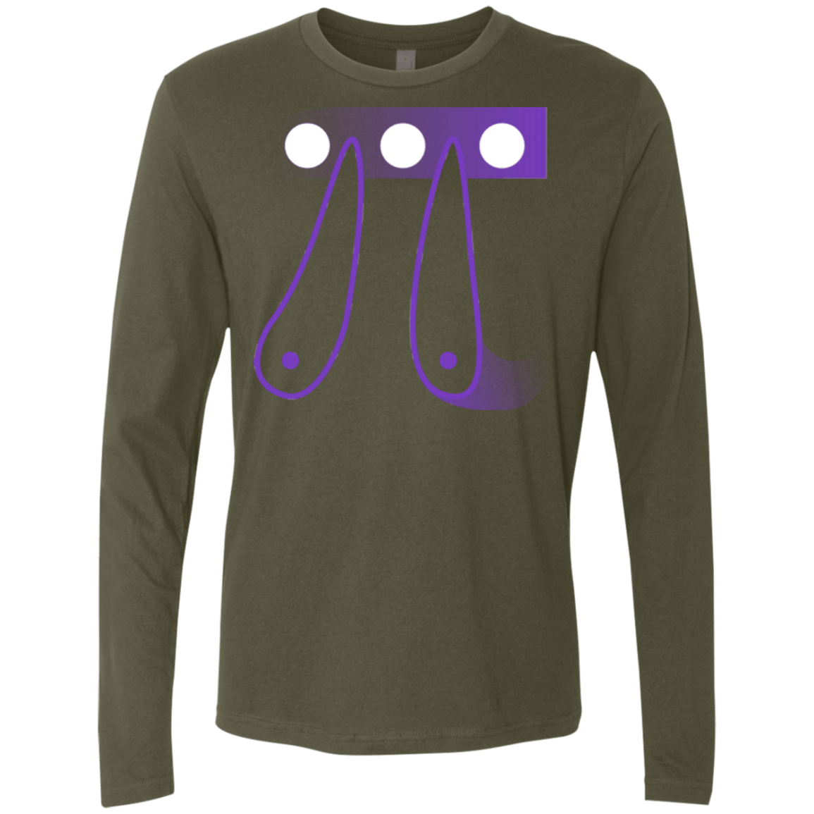 T-Shirts Military Green / Small Pi Ball Men's Premium Long Sleeve