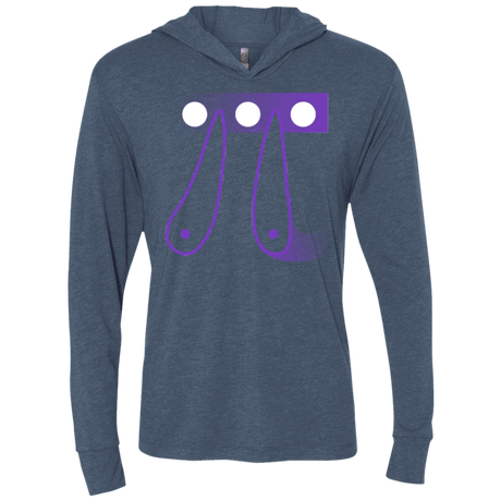 T-Shirts Indigo / X-Small Pi Ball Triblend Long Sleeve Hoodie Tee