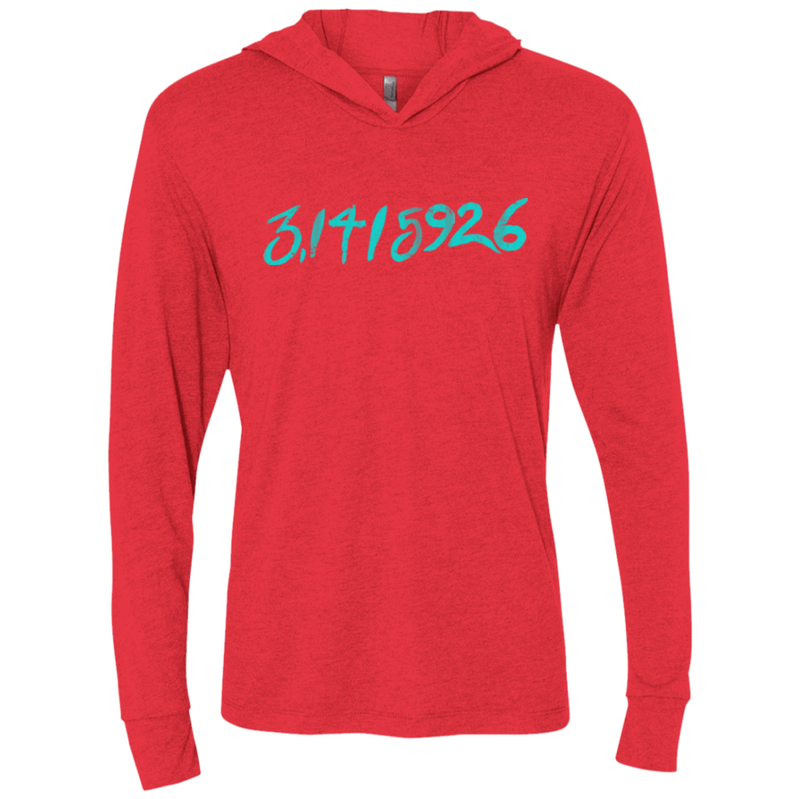 T-Shirts Vintage Red / X-Small Pi Date Triblend Long Sleeve Hoodie Tee