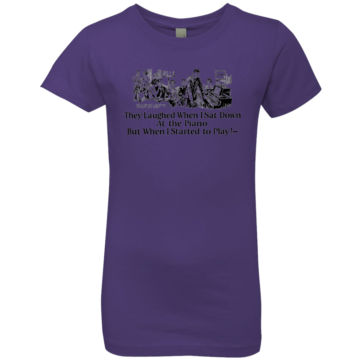 T-Shirts Purple Rush / YXS Piano Girls Premium T-Shirt