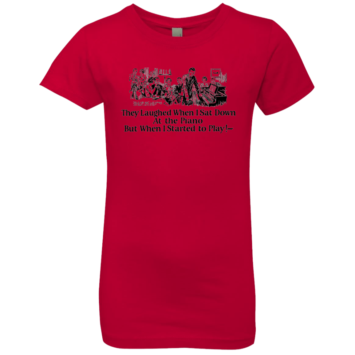 T-Shirts Red / YXS Piano Girls Premium T-Shirt