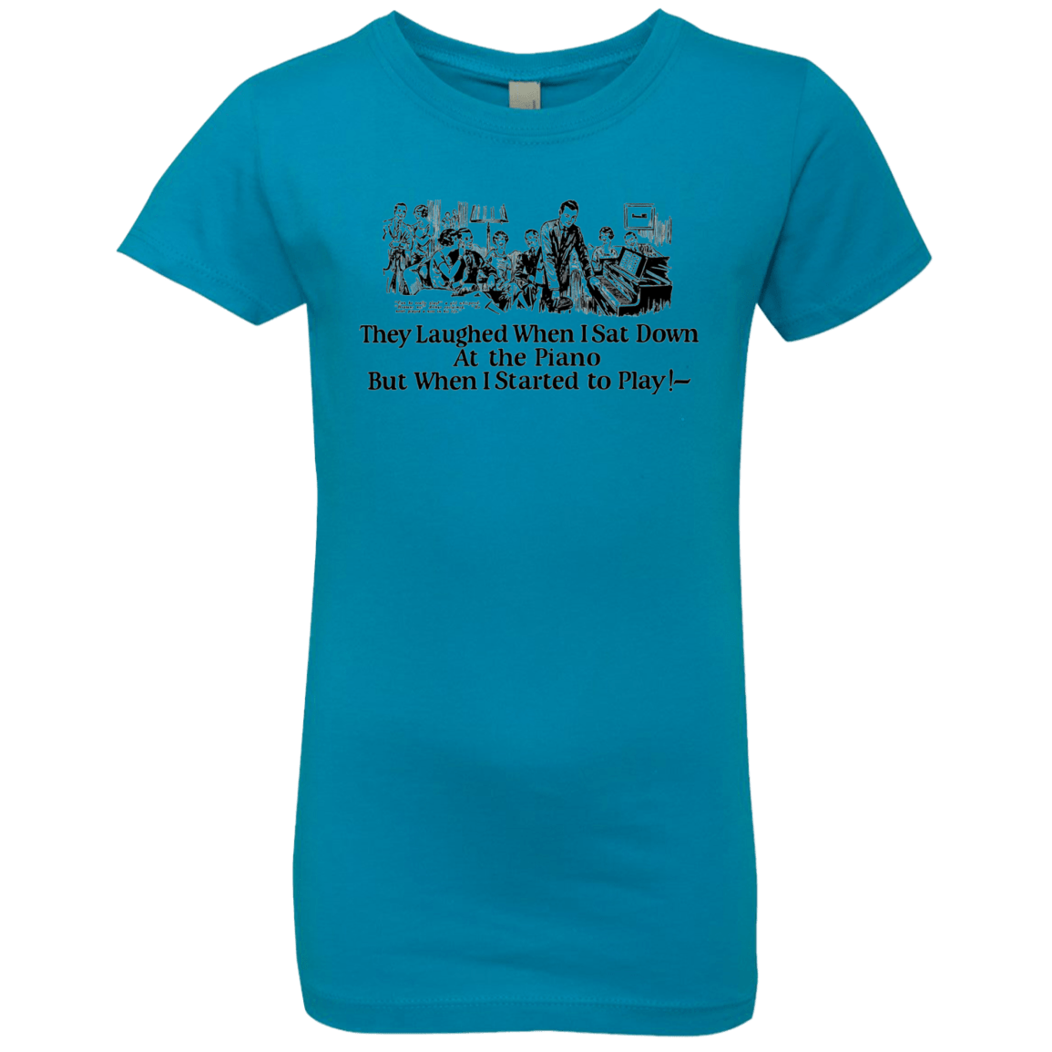 T-Shirts Turquoise / YXS Piano Girls Premium T-Shirt