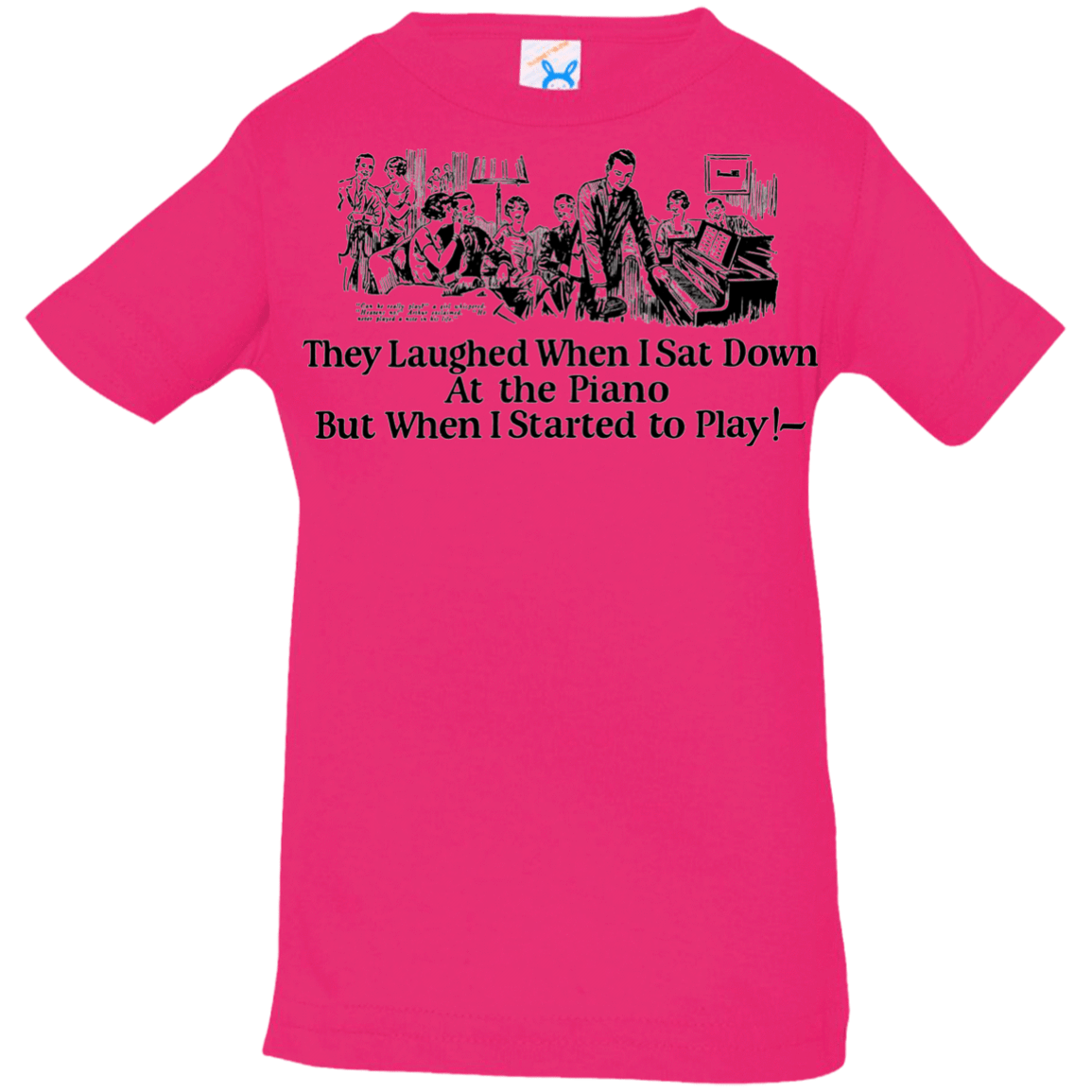 T-Shirts Hot Pink / 6 Months Piano Infant Premium T-Shirt