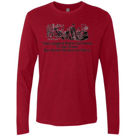 T-Shirts Cardinal / Small Piano Men's Premium Long Sleeve