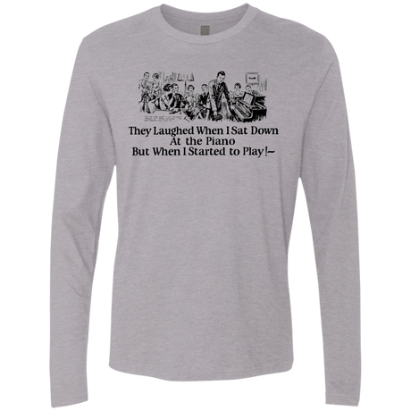 T-Shirts Heather Grey / Small Piano Men's Premium Long Sleeve