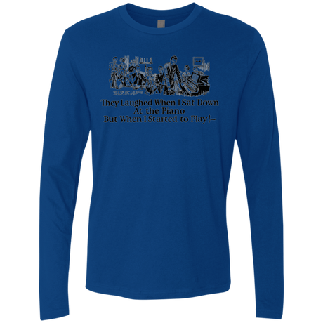 T-Shirts Royal / Small Piano Men's Premium Long Sleeve