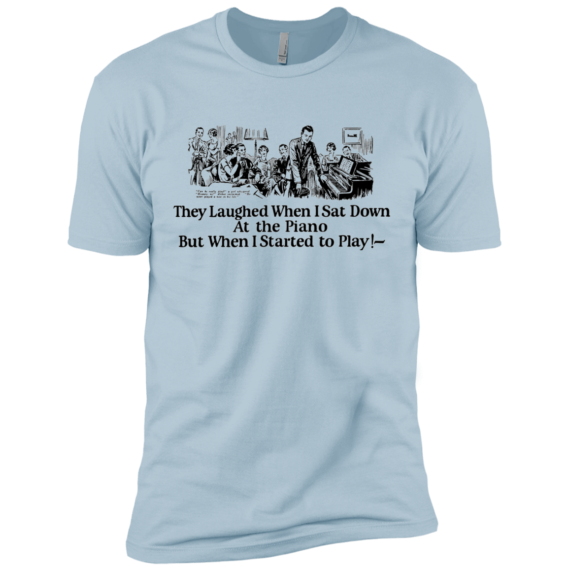 T-Shirts Light Blue / X-Small Piano Men's Premium T-Shirt