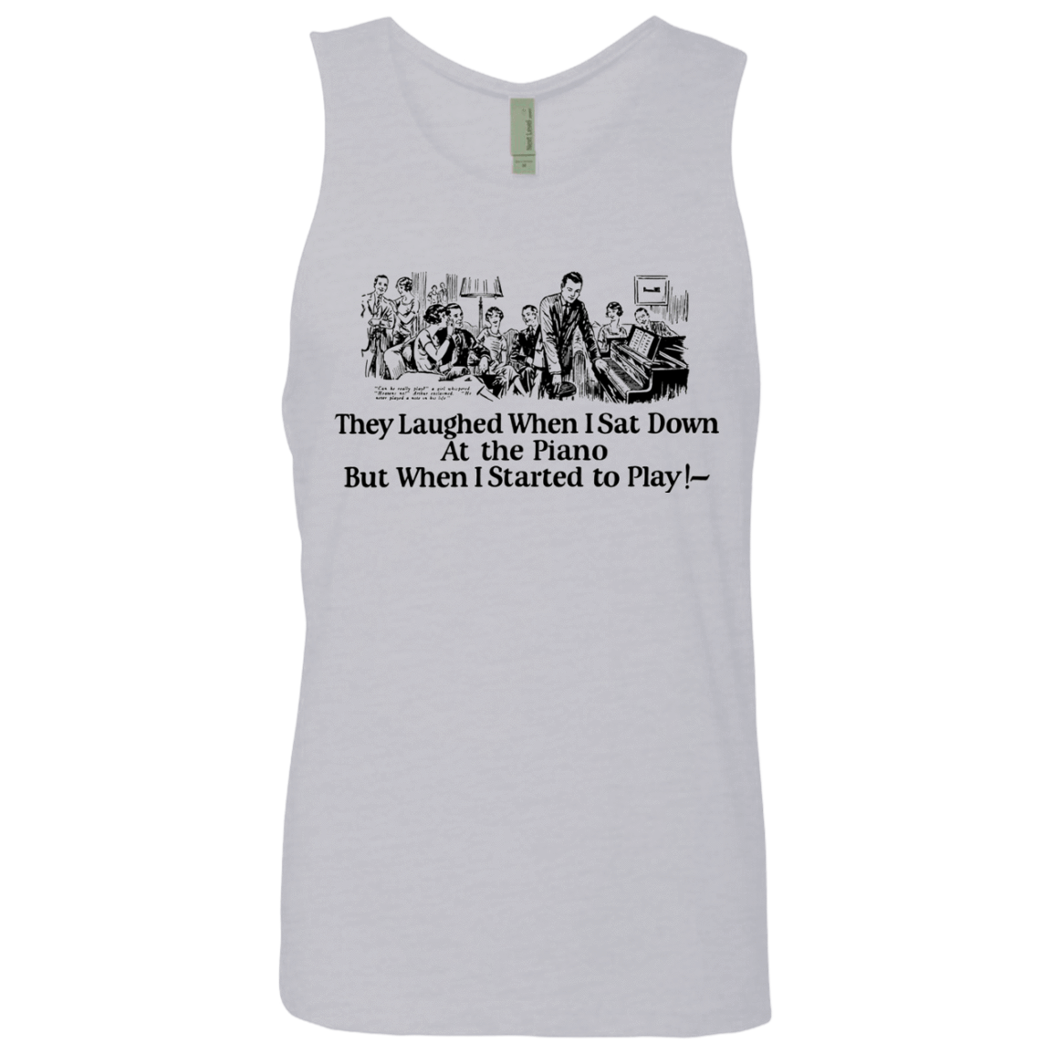 T-Shirts Heather Grey / Small Piano Men's Premium Tank Top