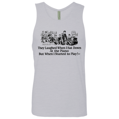 T-Shirts Heather Grey / Small Piano Men's Premium Tank Top