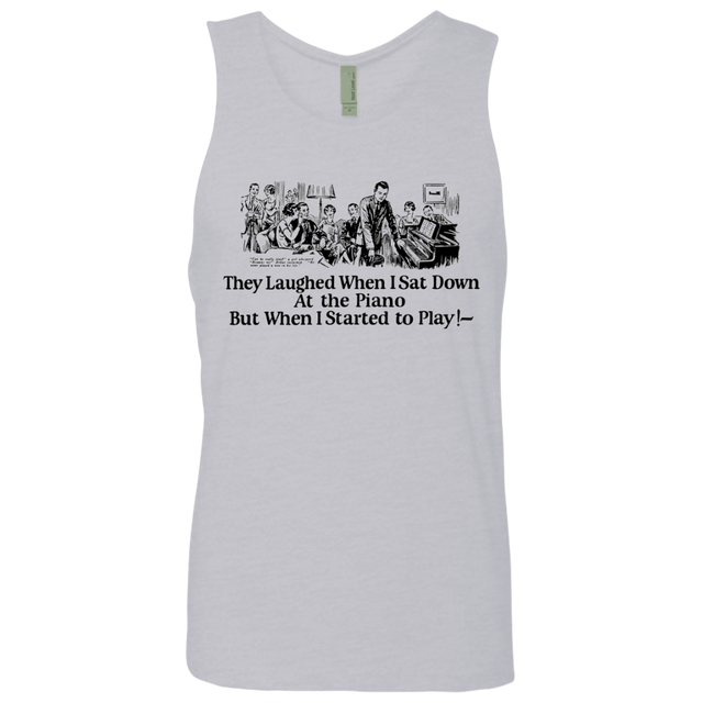 T-Shirts Heather Grey / Small Piano Men's Premium Tank Top