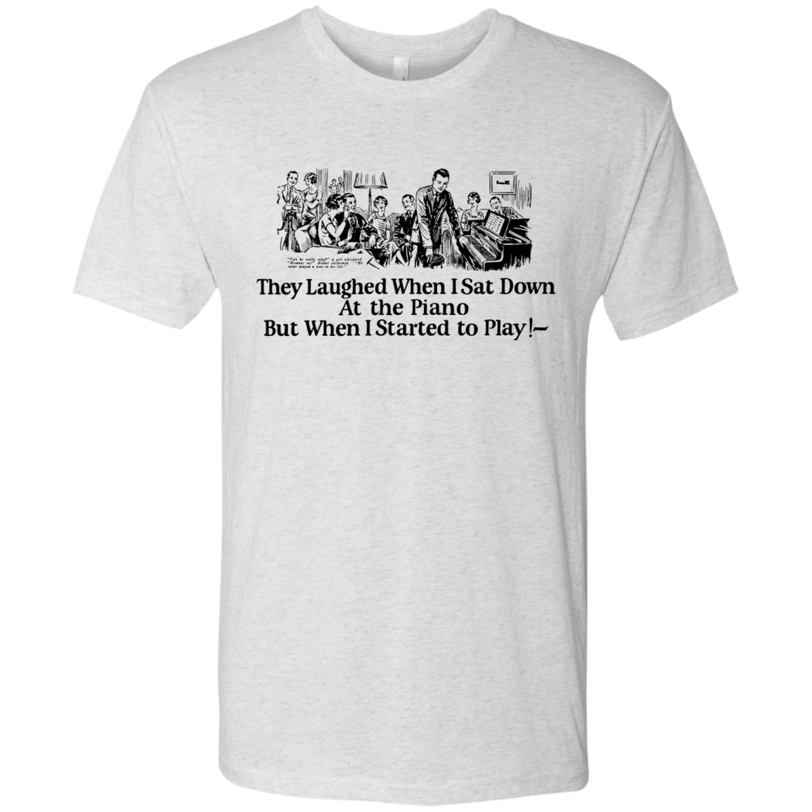 T-Shirts Heather White / Small Piano Men's Triblend T-Shirt