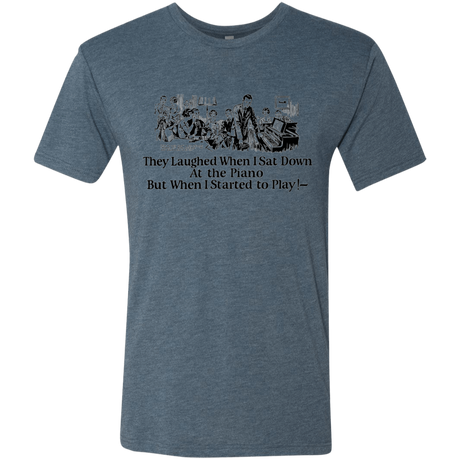 T-Shirts Indigo / Small Piano Men's Triblend T-Shirt