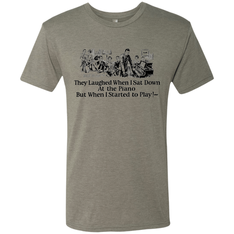 T-Shirts Venetian Grey / Small Piano Men's Triblend T-Shirt
