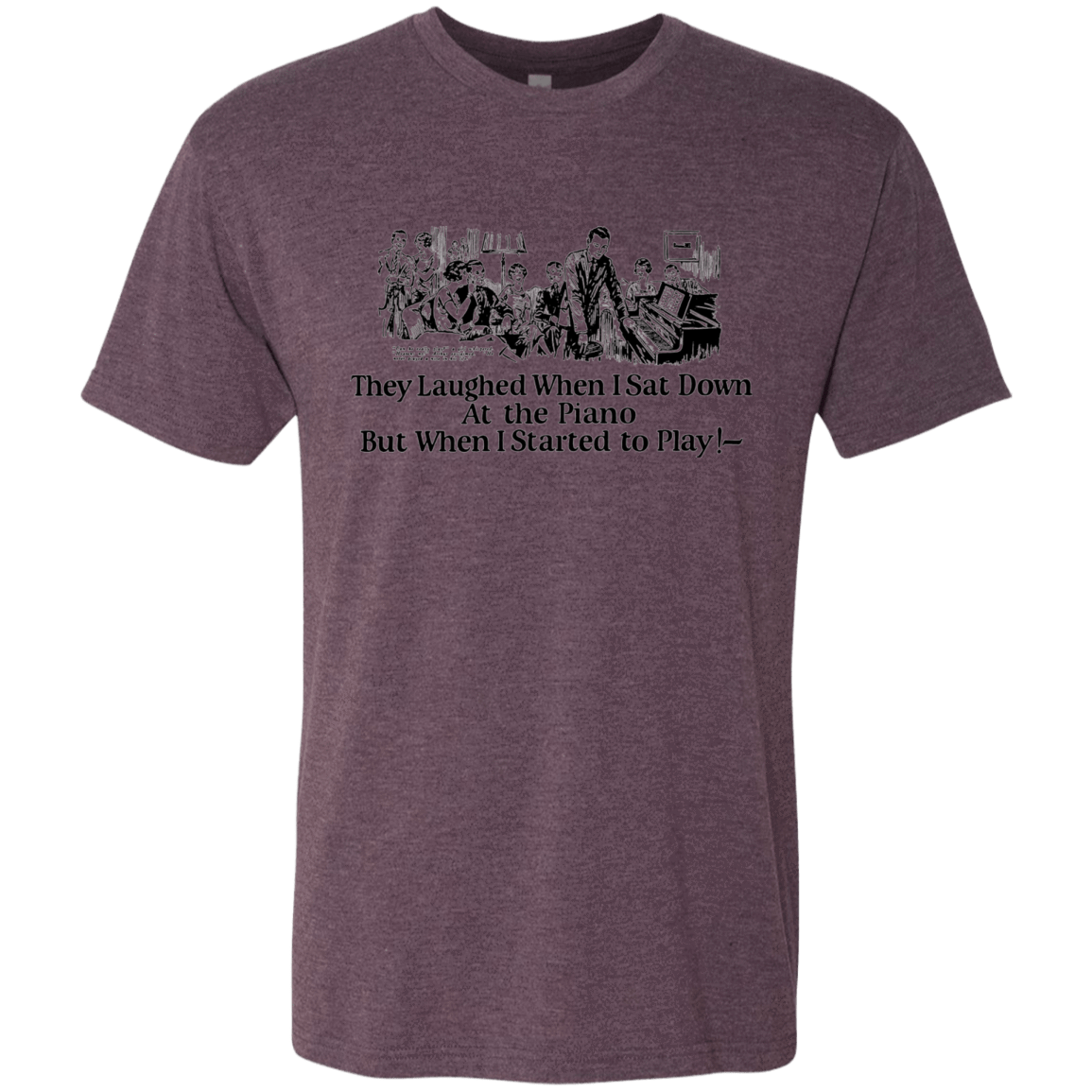 T-Shirts Vintage Purple / Small Piano Men's Triblend T-Shirt