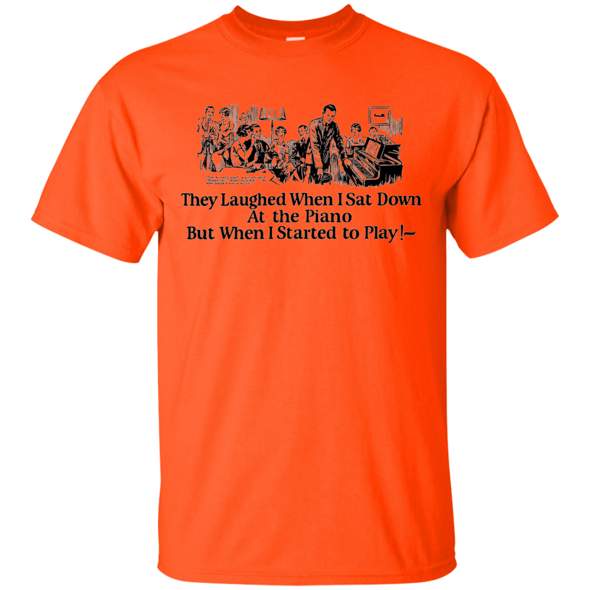 T-Shirts Orange / Small Piano T-Shirt