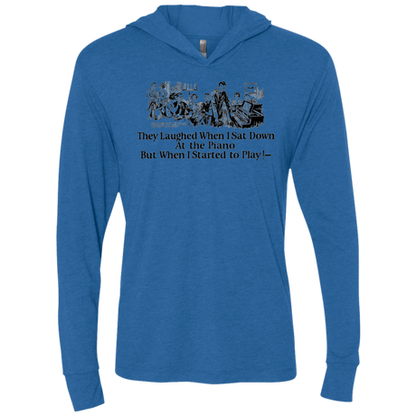 T-Shirts Vintage Royal / X-Small Piano Triblend Long Sleeve Hoodie Tee