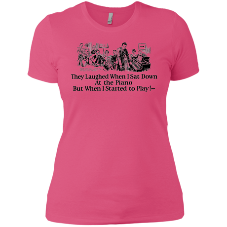 T-Shirts Hot Pink / X-Small Piano Women's Premium T-Shirt