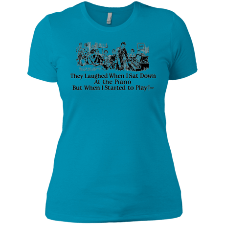 T-Shirts Turquoise / X-Small Piano Women's Premium T-Shirt