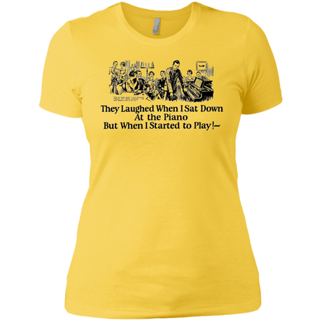 T-Shirts Vibrant Yellow / X-Small Piano Women's Premium T-Shirt