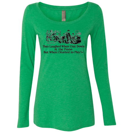 T-Shirts Envy / Small Piano Women's Triblend Long Sleeve Shirt