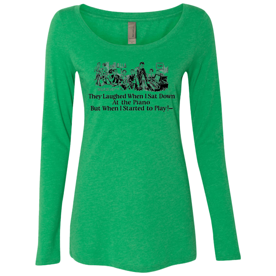 T-Shirts Envy / Small Piano Women's Triblend Long Sleeve Shirt