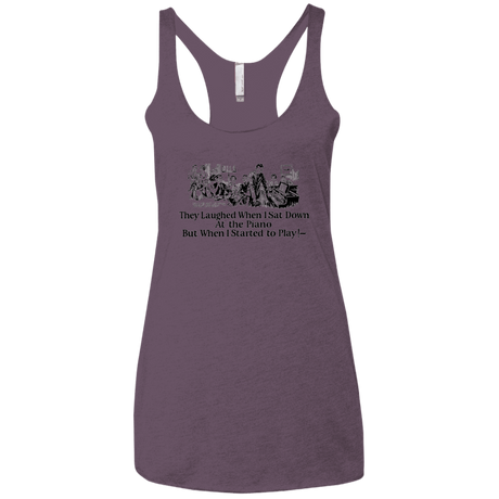T-Shirts Vintage Purple / X-Small Piano Women's Triblend Racerback Tank