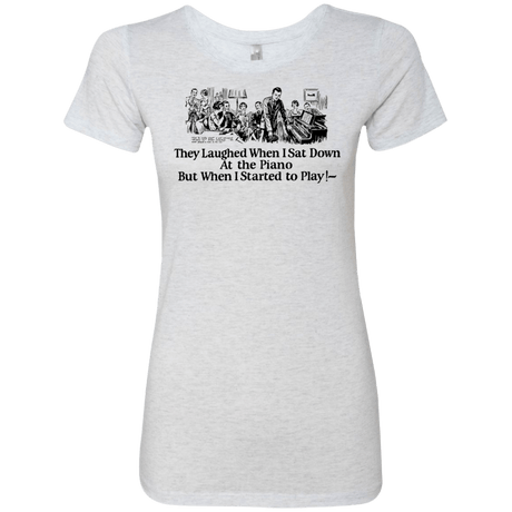T-Shirts Heather White / Small Piano Women's Triblend T-Shirt