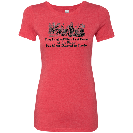 T-Shirts Vintage Red / Small Piano Women's Triblend T-Shirt