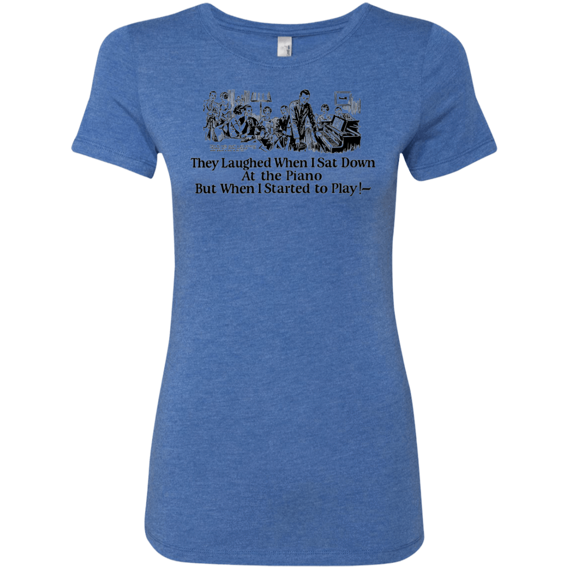 T-Shirts Vintage Royal / Small Piano Women's Triblend T-Shirt
