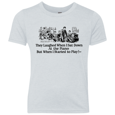 T-Shirts Heather White / YXS Piano Youth Triblend T-Shirt
