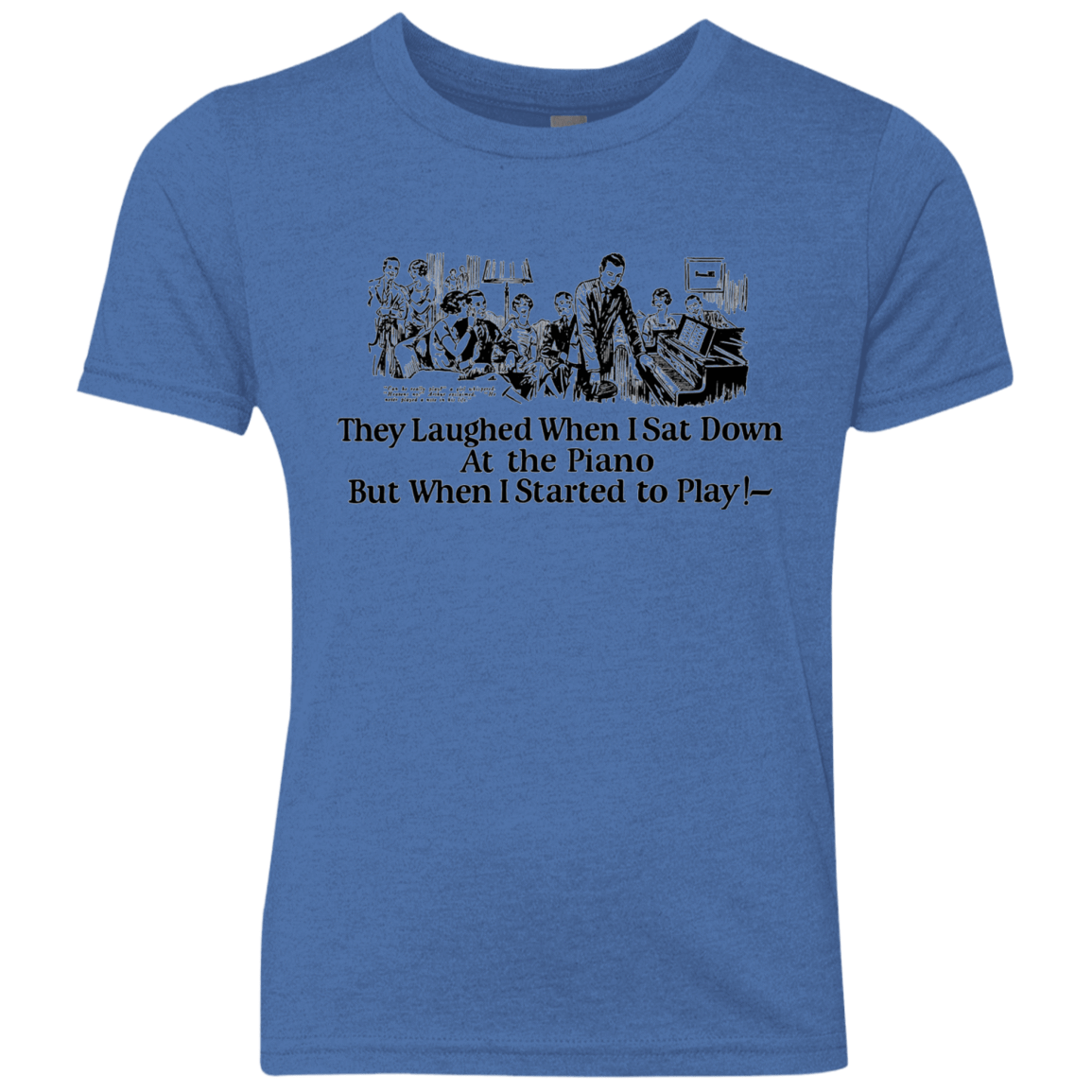 T-Shirts Vintage Royal / YXS Piano Youth Triblend T-Shirt
