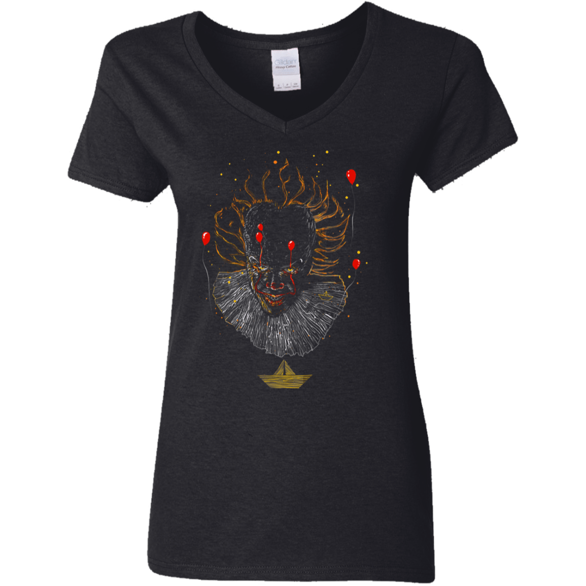 T-Shirts Black / S Picture From The Floating World Women's V-Neck T-Shirt