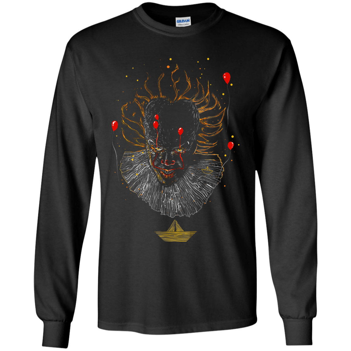 T-Shirts Black / YS Picture From The Floating World Youth Long Sleeve T-Shirt