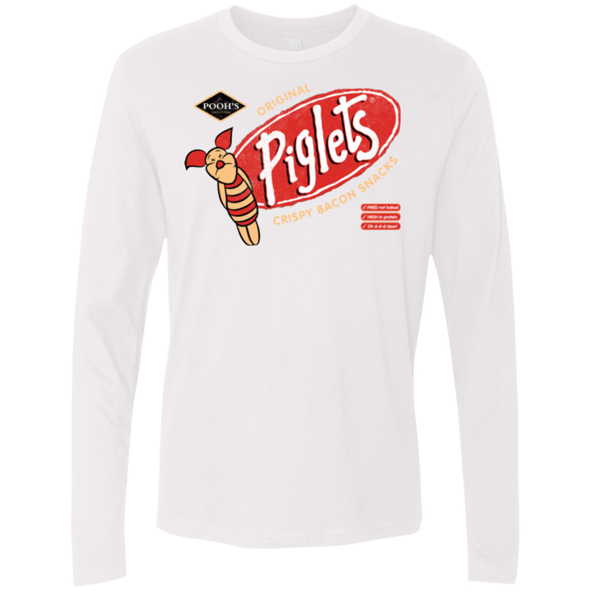 T-Shirts White / Small Pigsnacks Men's Premium Long Sleeve
