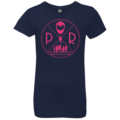 T-Shirts Midnight Navy / YXS Pink Power Girls Premium T-Shirt