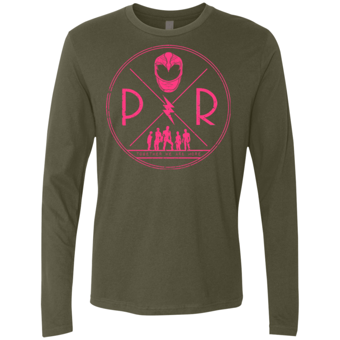 T-Shirts Military Green / Small Pink Power Men's Premium Long Sleeve