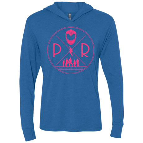 T-Shirts Vintage Royal / X-Small Pink Power Triblend Long Sleeve Hoodie Tee