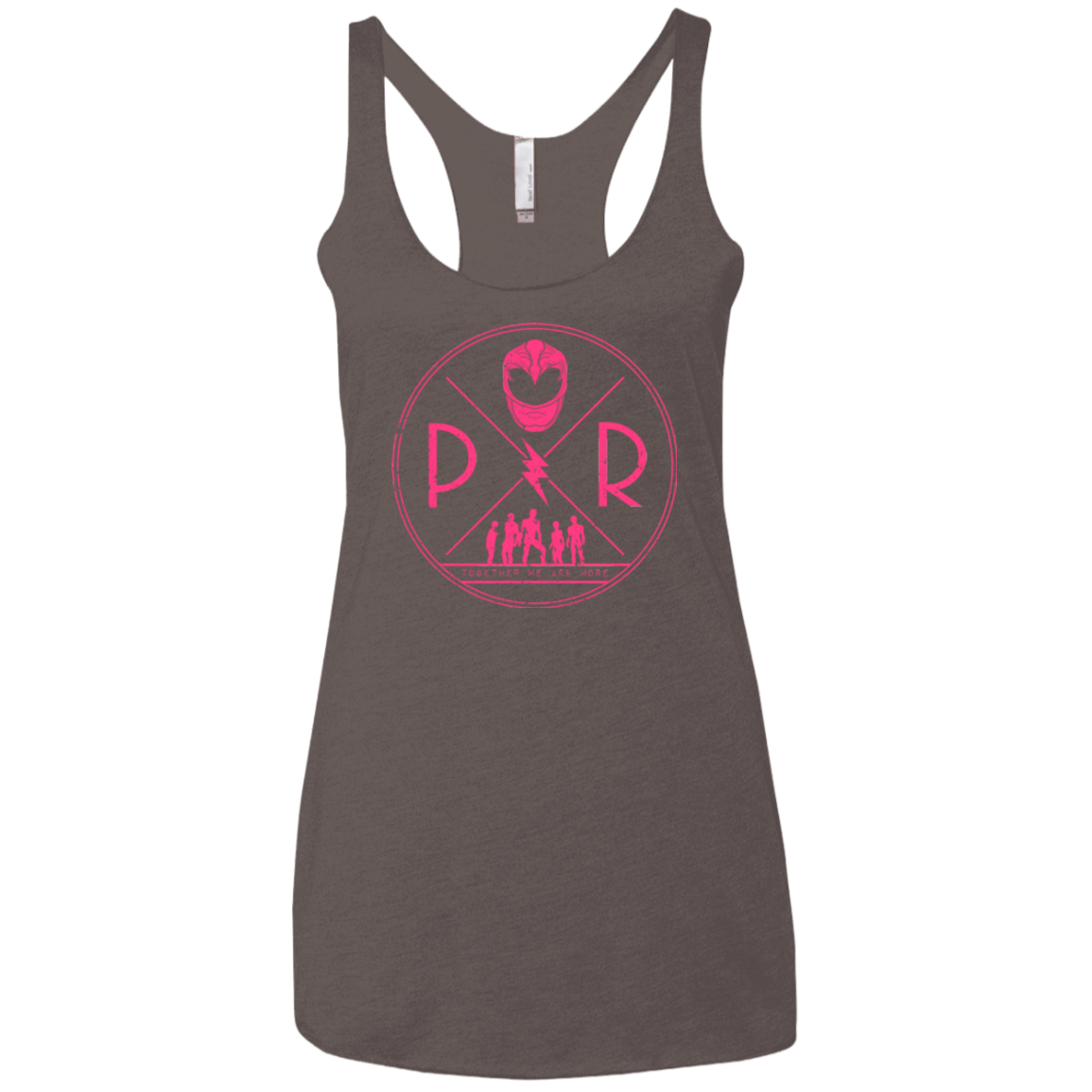 T-Shirts Macchiato / X-Small Pink Power Women's Triblend Racerback Tank