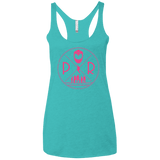 T-Shirts Tahiti Blue / X-Small Pink Power Women's Triblend Racerback Tank