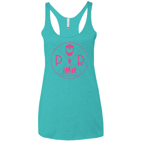 T-Shirts Tahiti Blue / X-Small Pink Power Women's Triblend Racerback Tank