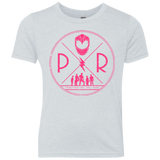 T-Shirts Heather White / YXS Pink Power Youth Triblend T-Shirt