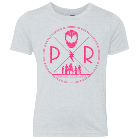 T-Shirts Heather White / YXS Pink Power Youth Triblend T-Shirt