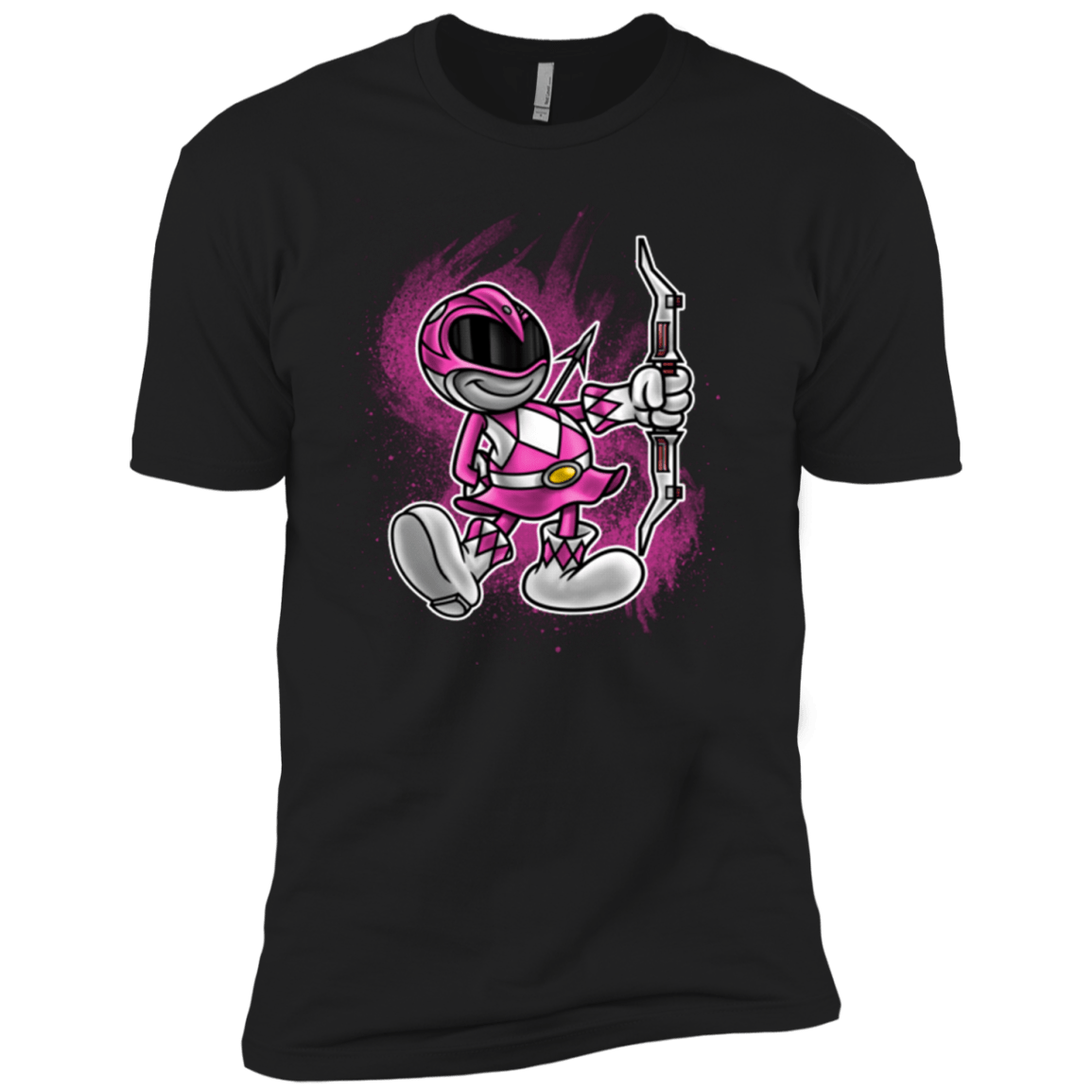 T-Shirts Black / YXS Pink Ranger Artwork Boys Premium T-Shirt